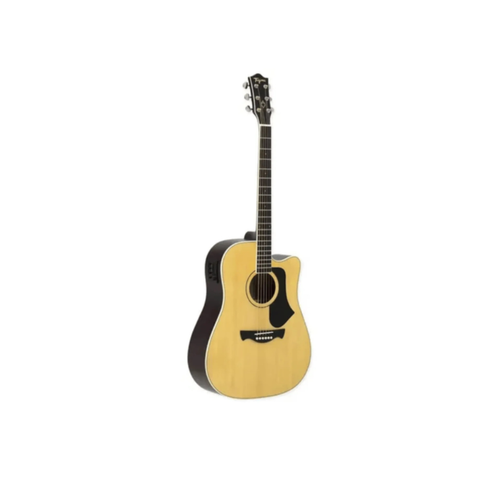 Tagima TW 25 Steel String Acoustic Electric Folk Guitar with EQ and Spruce Strings - Okoume