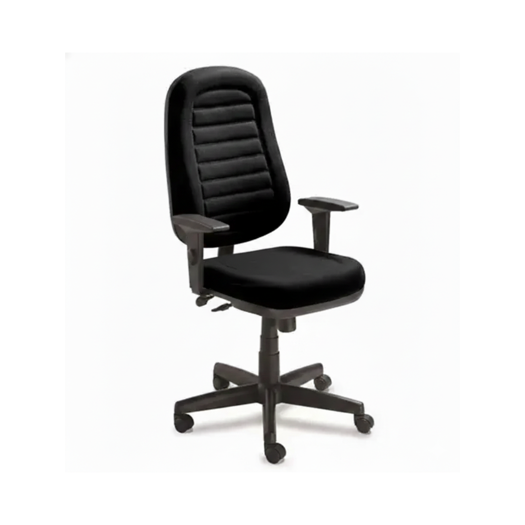 Poltrona Giratória Presidente Start Plus 6001 Relax Preta Cavaletti