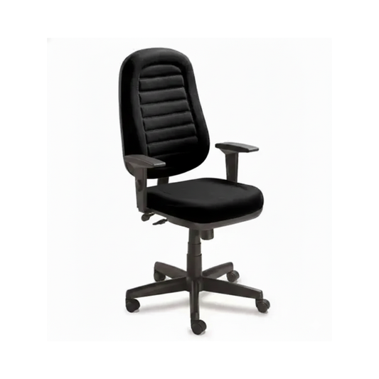 Poltrona Giratória Presidente Start Plus 6001 Relax Preta Cavaletti