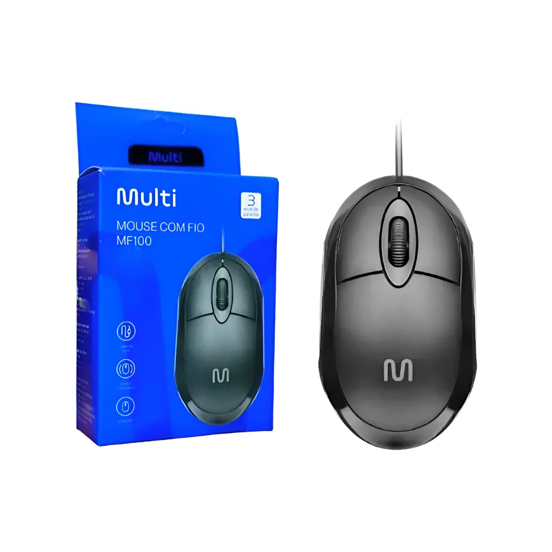 Multilaser MO300 Black Wired Mouse