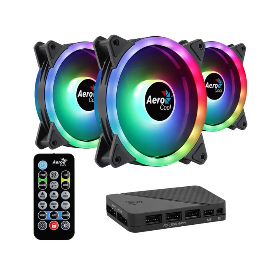 Cooler com Hub Aerocool Duo 12 Pro Kit