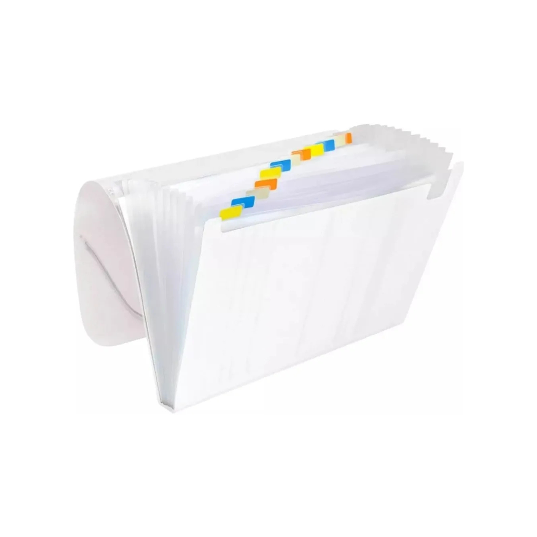 Accordion File Folder A4 with 12 Dividers, Crystal DAC 