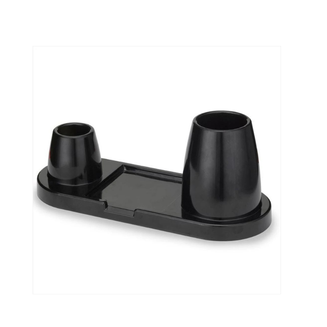 Portalápices Waleu negro con clips