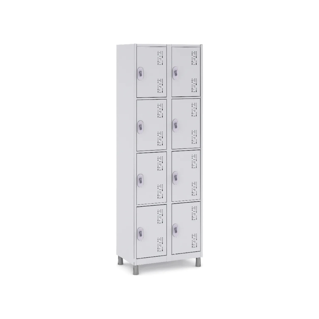 Roupeiro Locker Soldável Leve P8/2 com Pitão 644 x 400 x 1820