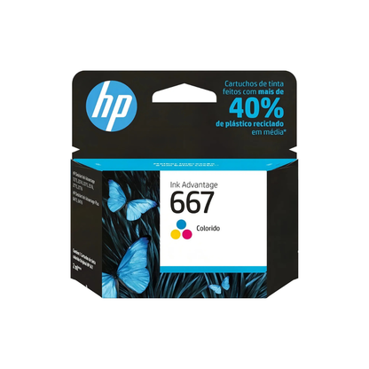 Cartucho de tinta HP tricolor 667