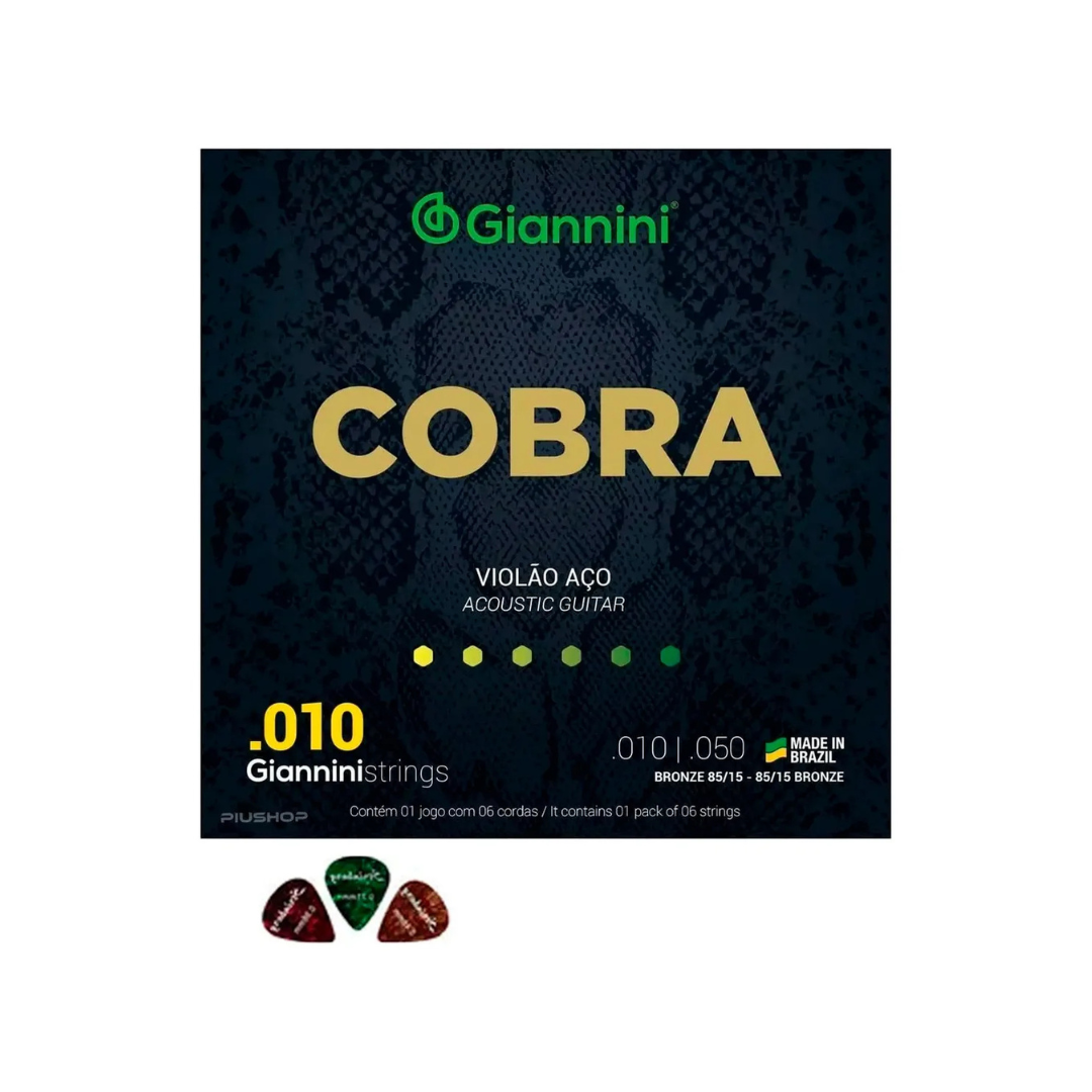 Encordoamento Violão Cobra Bronze 85/15 .010