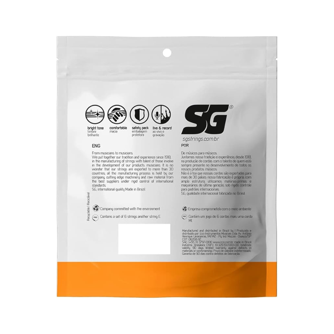 Encordoamento Violão SG Bronze 85/15 .010
