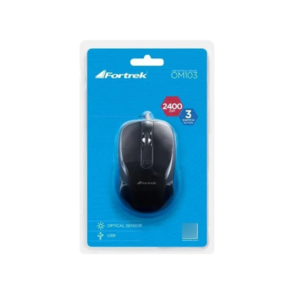 Ratón con cable Fortrek OM103 FK 416M negro