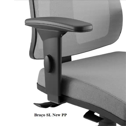 Cadeira Giratória 43503 Light Pol Preto
