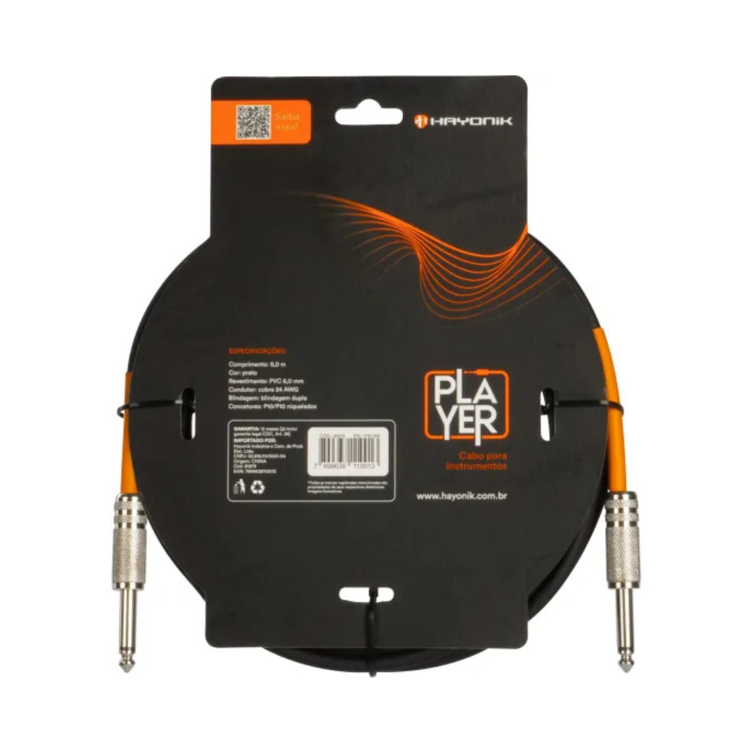 Cable Hayonik P10 negro de 5 m
