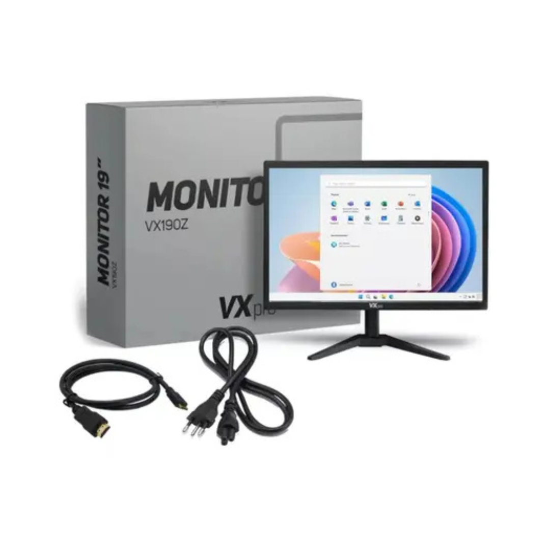 Monitor VX Pro 19" LED 60Hz HDMI/VGA Preto VX190X