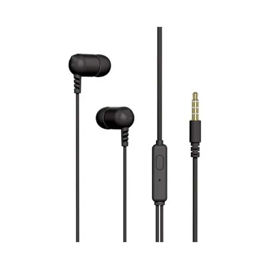 Auriculares intrauditivos con micrófono, color negro, C3 TECH EP 07BK