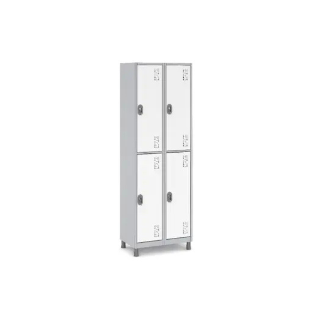 Roupeiro Locker Soldável Leve P4/2 com Fechaduras Sobrepostas 1820 x 644 x 400 mm CCR