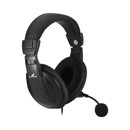 Auriculares USB Fortrek HSL 102 negros con micrófono