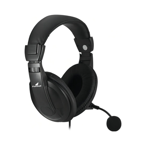 Auriculares USB Fortrek HSL 102 negros con micrófono