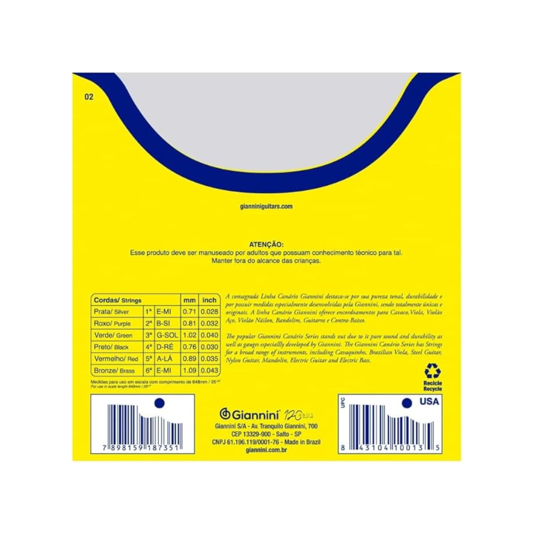 Corda Violão Nylon com Bolinha 2ª Giannini