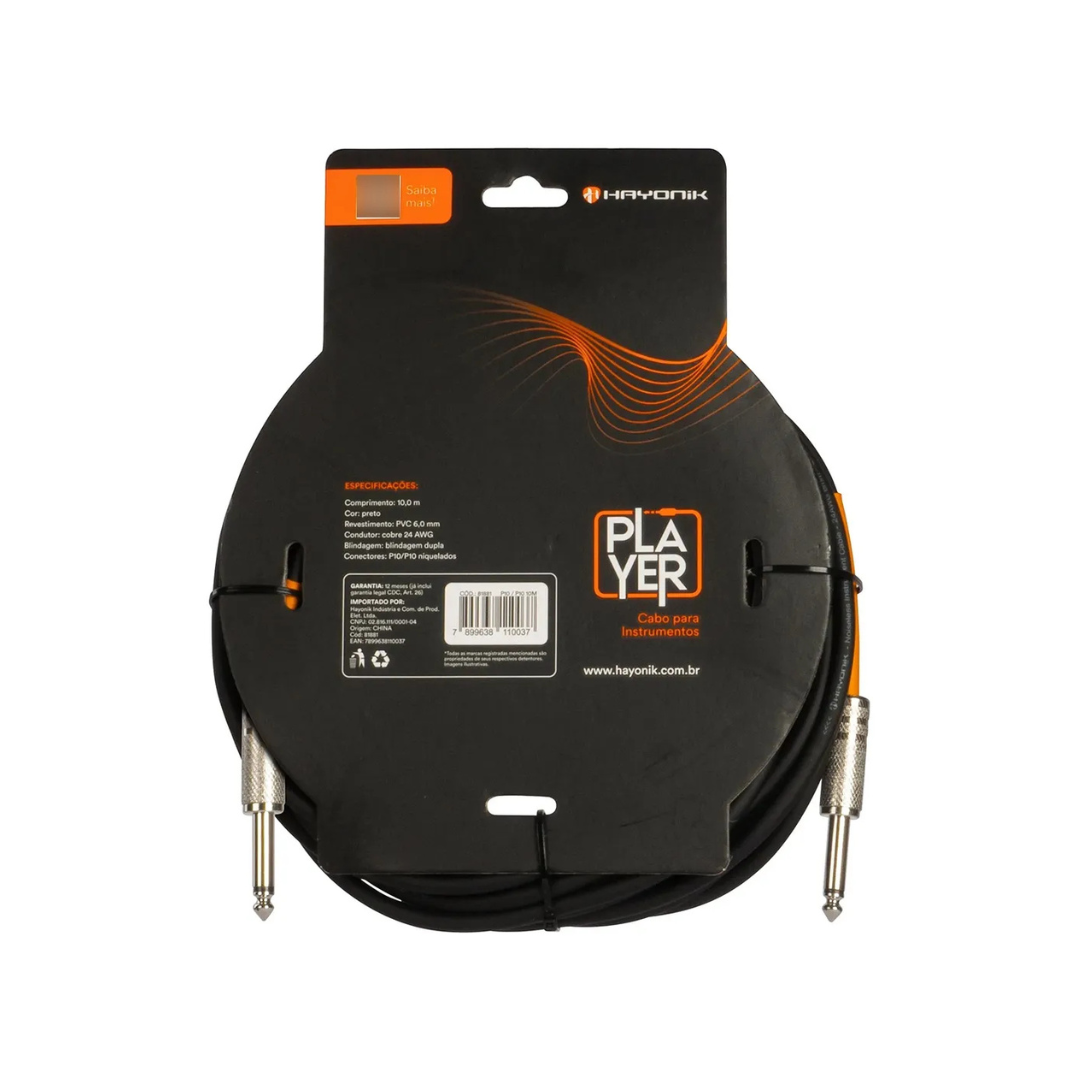 Cable Hayonik negro de 10 m P10 