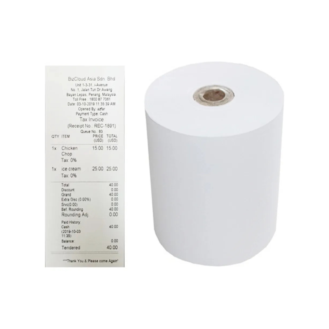 Bobina Térmica 57mm x 40m Branca Mega Paper