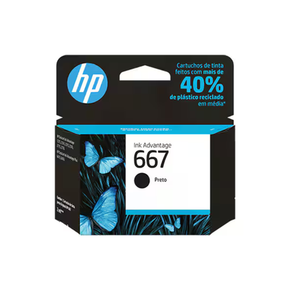 Cartucho de tinta negra HP 667