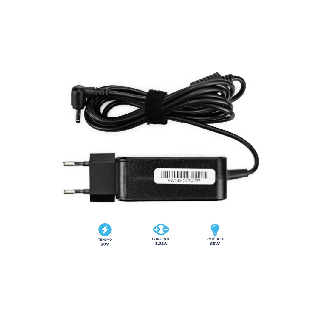 Fuente de alimentación para portátil Lenovo FW133 de 65 W, 20 V y 3,25 A