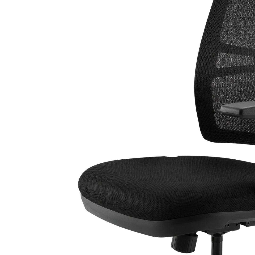 Cadeira Giratória Secretária 16003 SRE com Braço Tela Preta Cavaletti