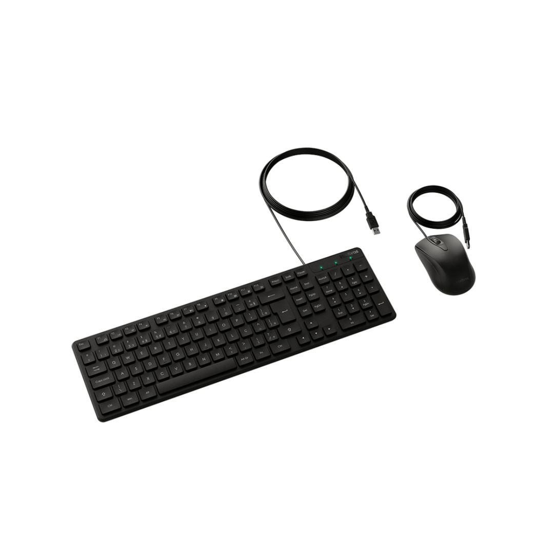 Kit de teclado y ratón con cable Intelbras CCI20, negro