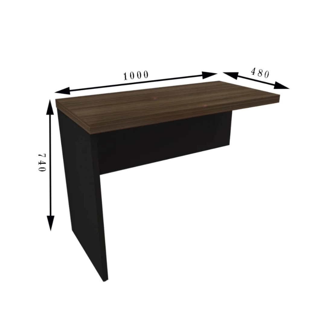 Mesa Auxiliar 1000 40mm Málaga / Preto