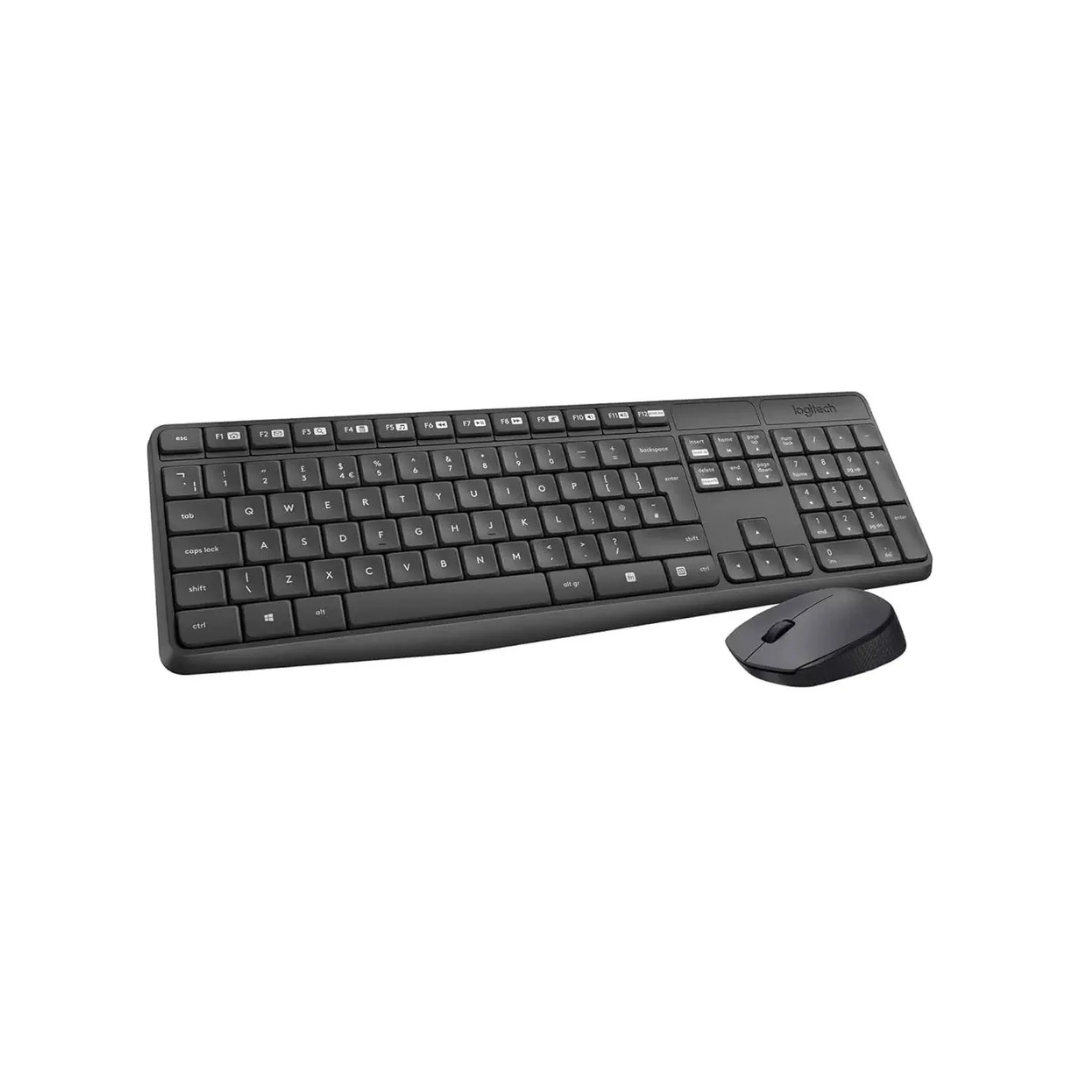 Kit de ratón y teclado inalámbricos Logitech MK235 negro