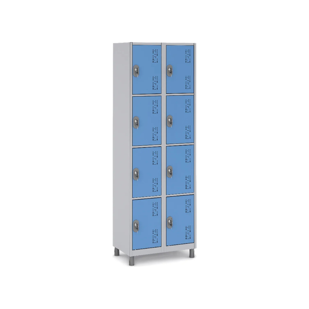 Roupeiro Locker Soldável Leve P8/2 com Pitão 644 x 400 x 1820