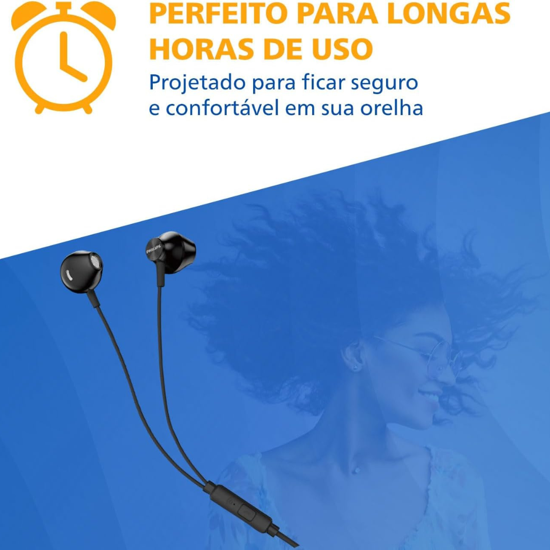 Philips TAUE101BK/00 Black In-Ear Headphones with Microphone