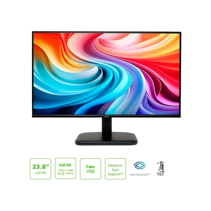 Monitor Acer Gamer 23,8" LED IPS Full HD 120Hz 1ms HDMI EK241Y GBI UM.QE1AA.G01