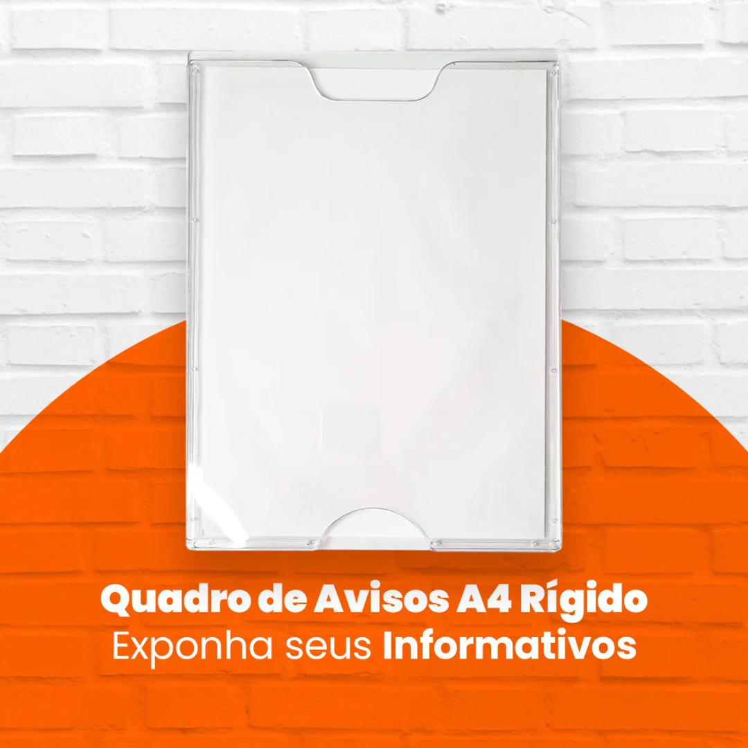 Tablero de anuncios rígido Cristal Dello A4