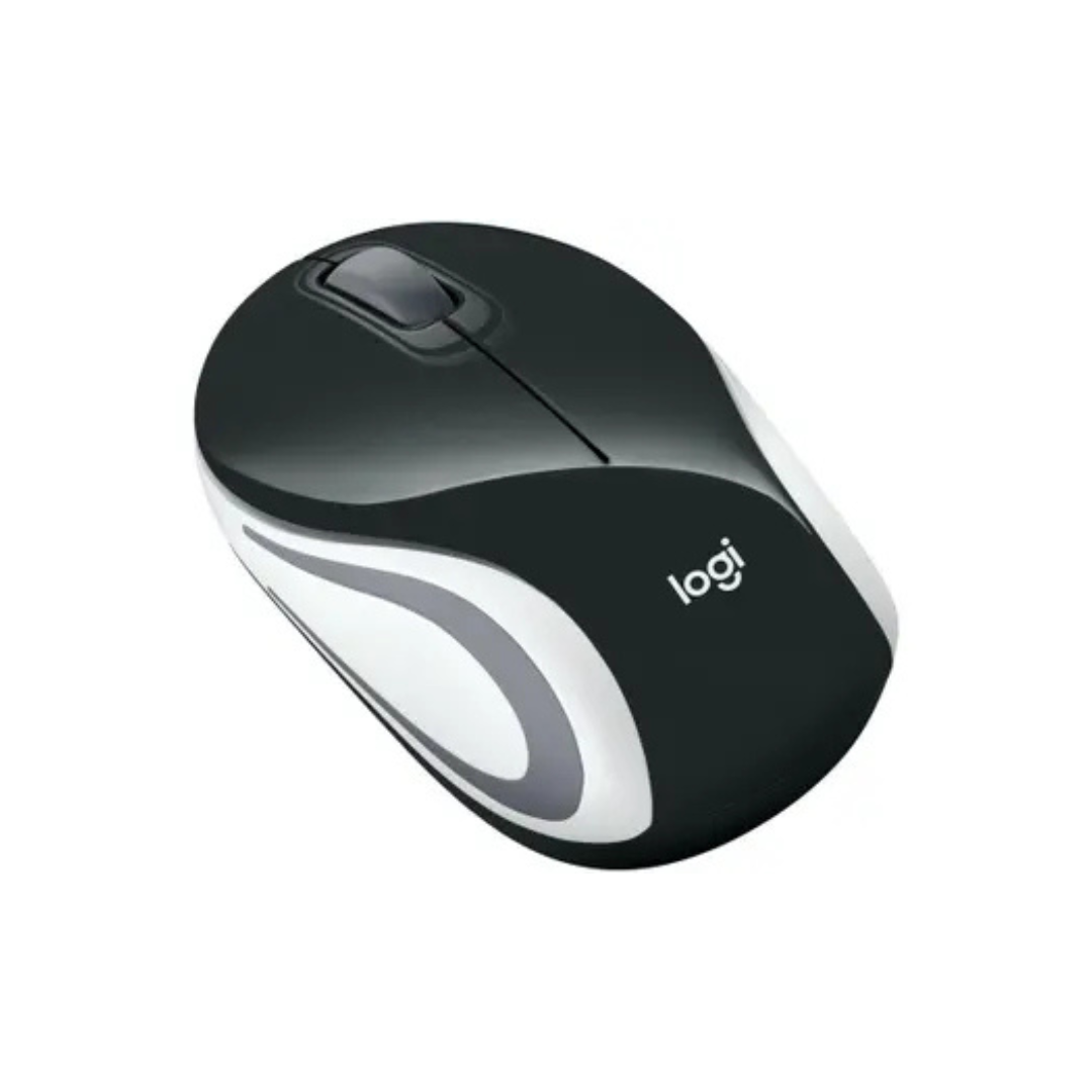 Ratón inalámbrico Logitech M187, negro/blanco 