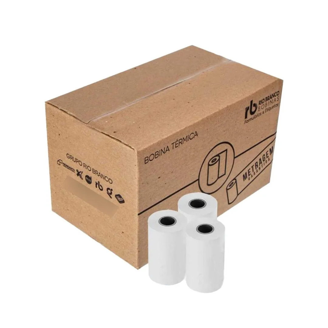 Rollo de papel térmico de 57 mm x 22 m, color blanco, de Rio Branco Rolls 