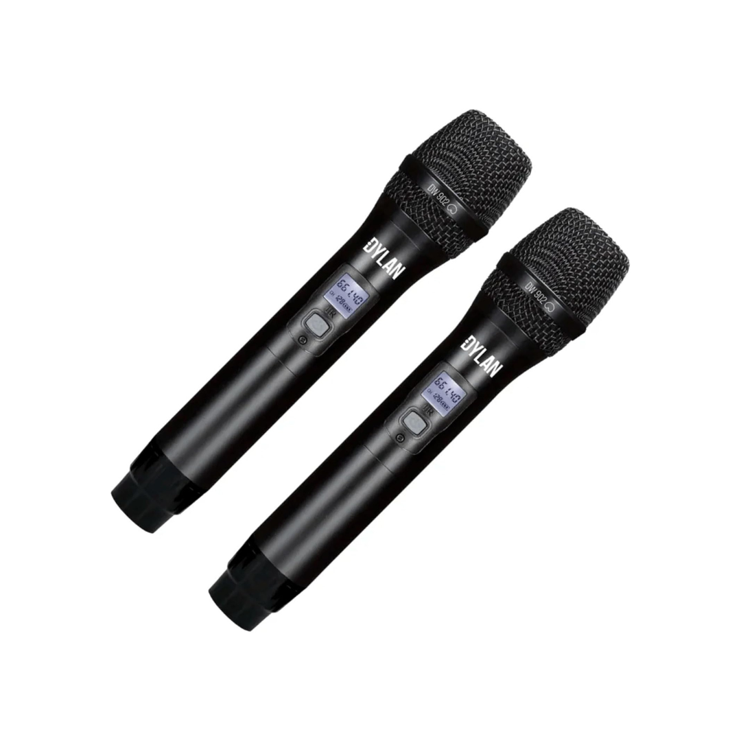 Microfone Sem Fio Duplo UHF Dylan DW902 Power