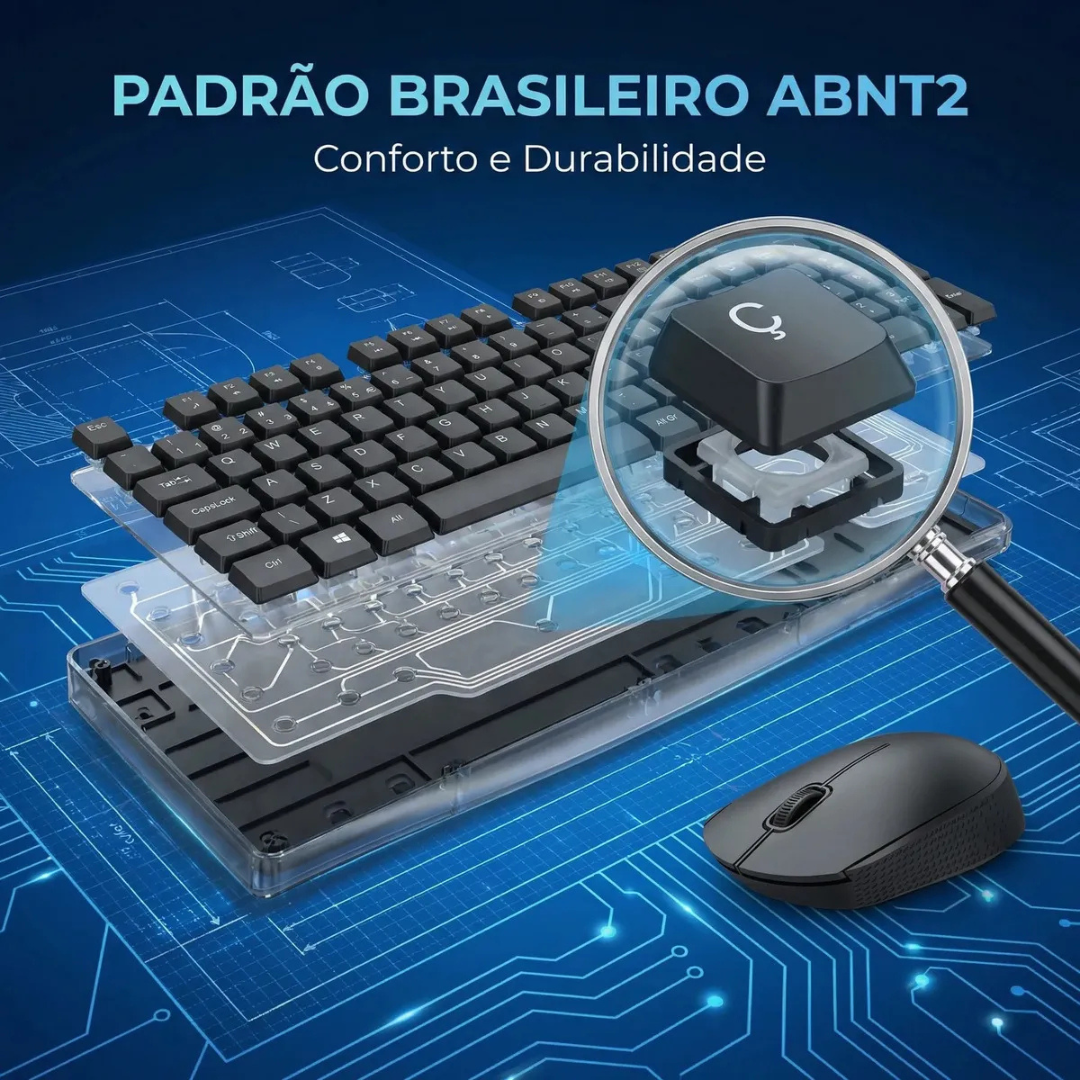 Combo Mouse e Teclado Sem Fio Creative