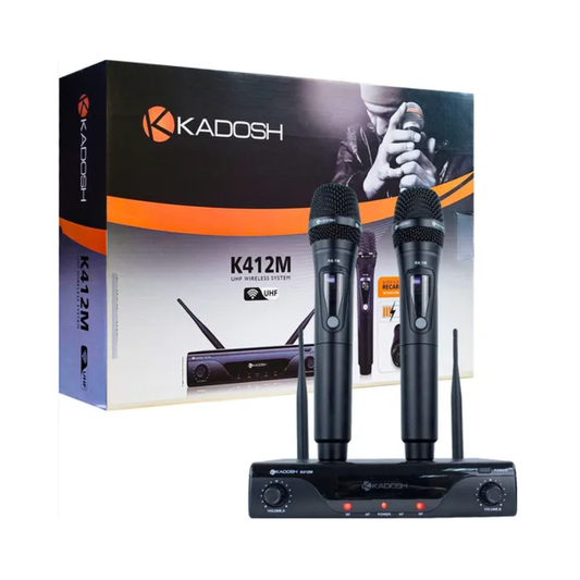 Microfone Sem Fio Recarregável Kadosh K-412M